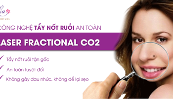 Tẩy nốt ruồi công nghệ Laser CO2 Fractional