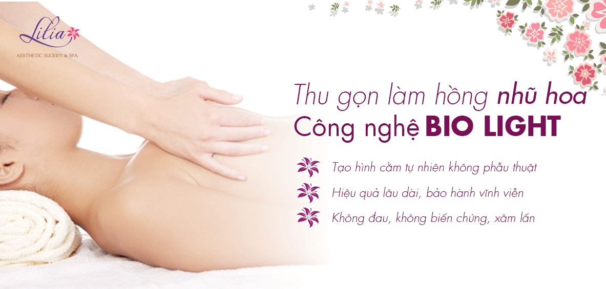  làm hồng nhũ hoa công nghệ ánh sáng Bio-light