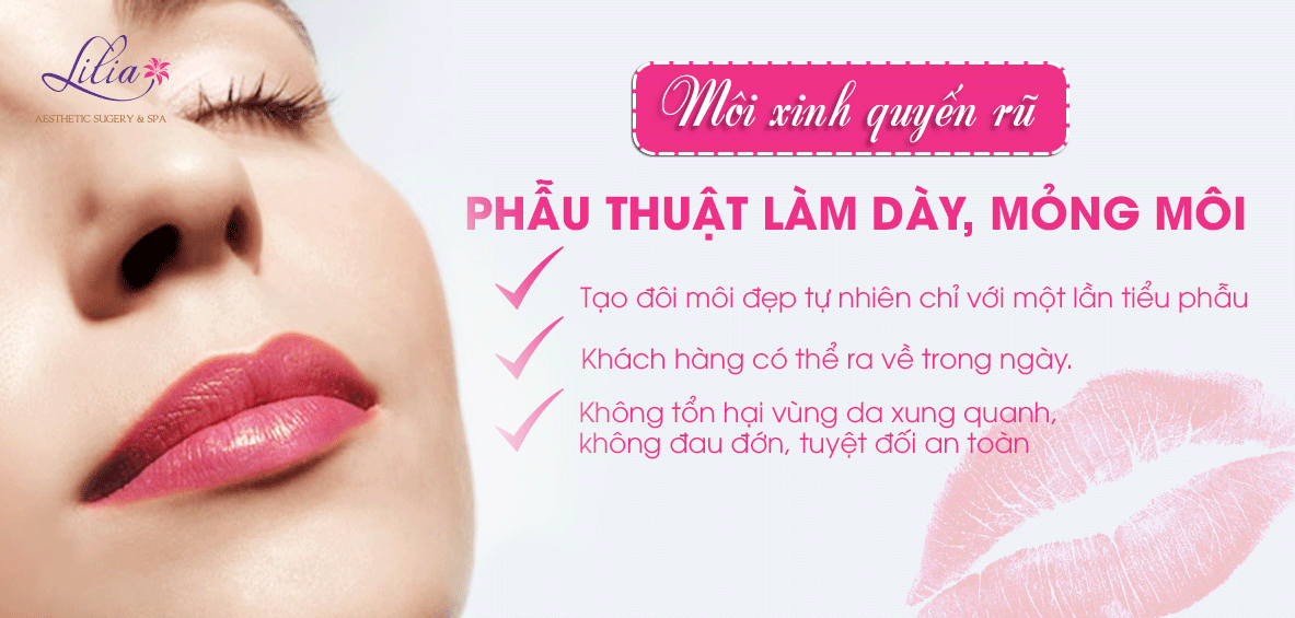 Phẫu thuật thu mỏng môi