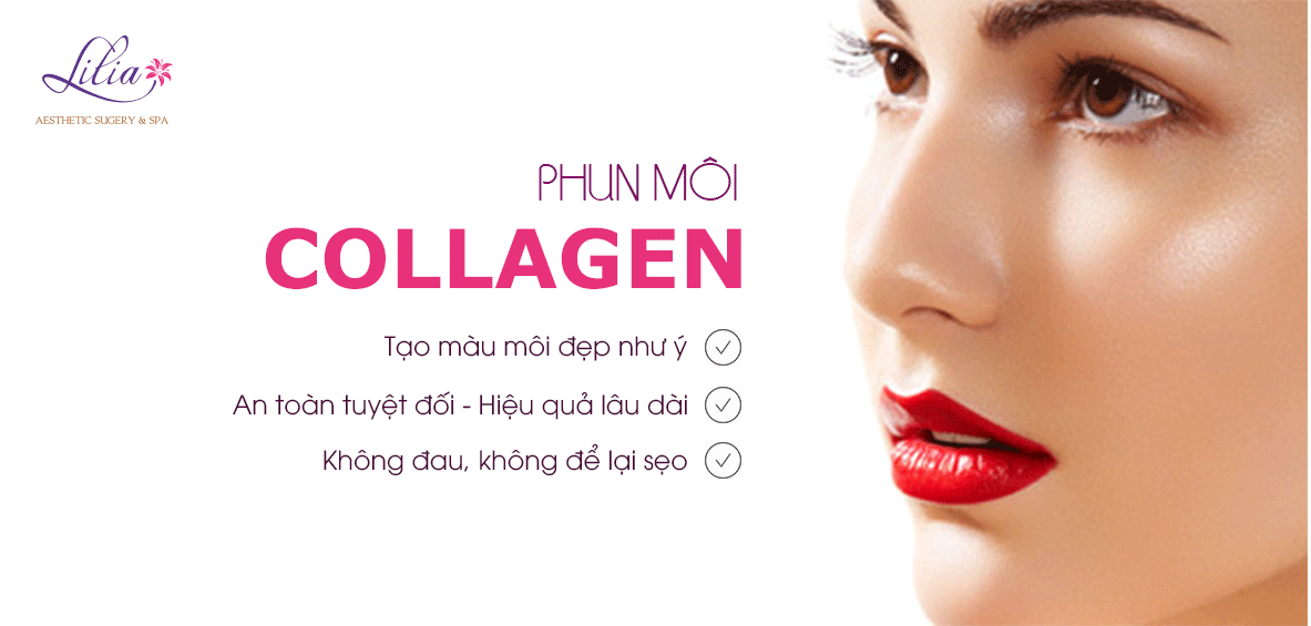 Phun môi collagen giá bao nhiêu