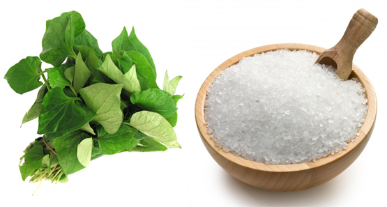 Làm đẹp da bằng rau diếp cá và muối hạt