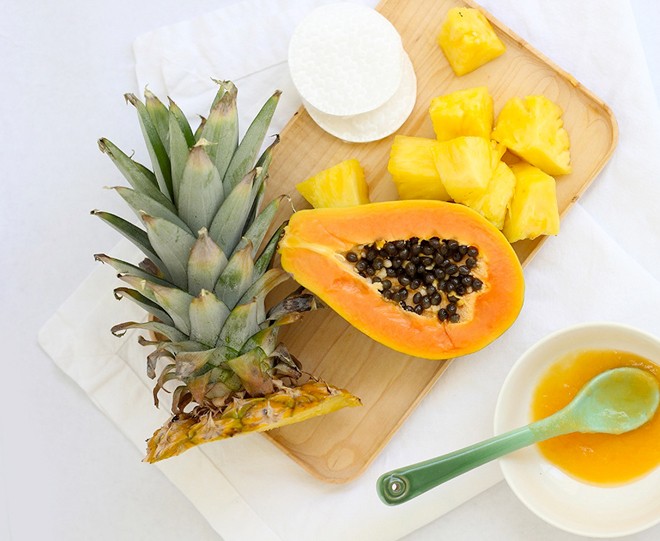 Cách làm đẹp da bằng đu đủ và dứa